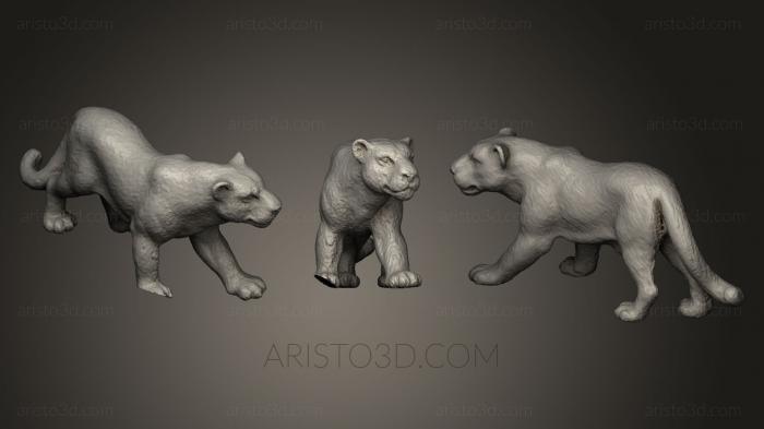 Figurines lions tigers sphinxes (STKL_0115) 3D model for CNC machine
